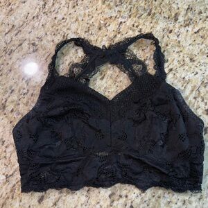Daytrip Dainty Black Floral Lace Bralette M